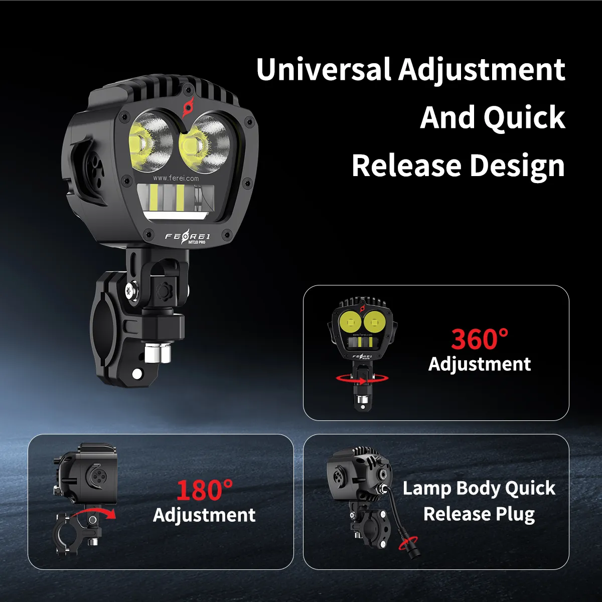 FEREI MT10 Pro Motorcycle Driving lights — изображение 6