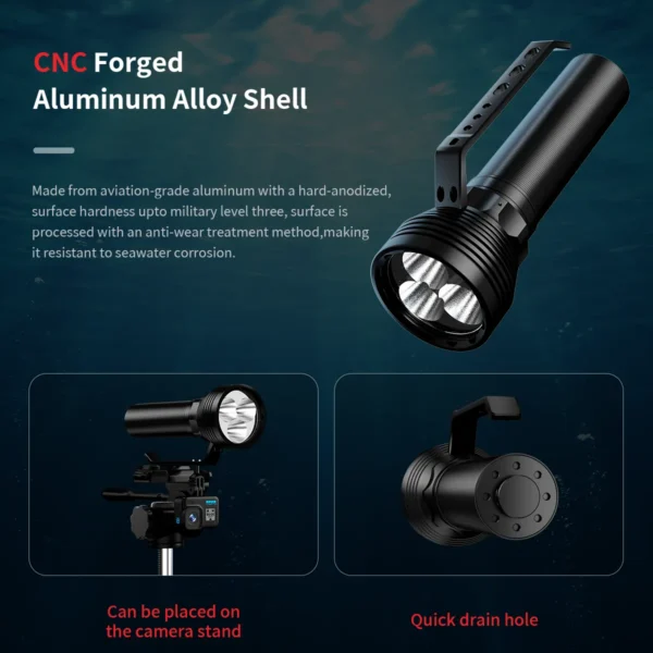 FEREI W168 (Shark) diving Flashlight – Image 4