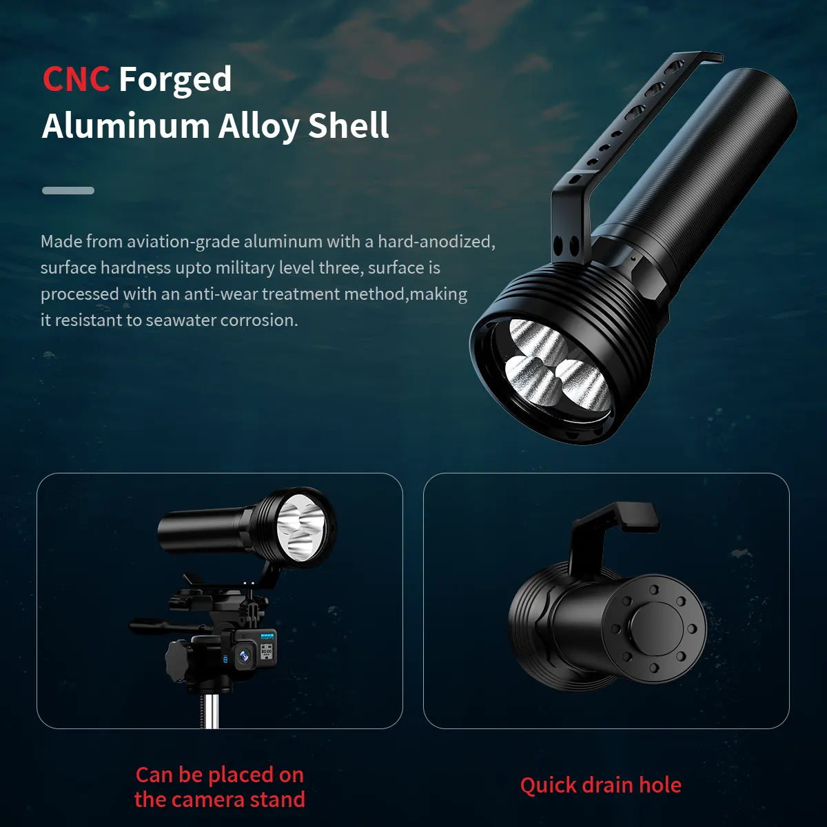 FEREI W168 (Shark) diving Flashlight — изображение 4